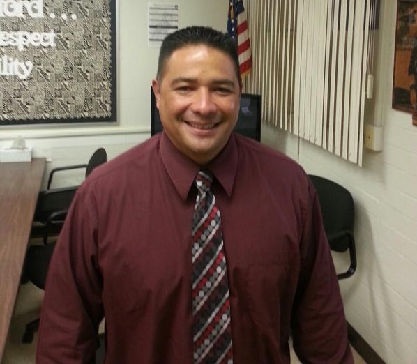 Mr. Sunday, our new principal, posing for the camera.