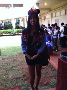 Freshman Jessica Mamamba dressed up as Minnie Mouse.