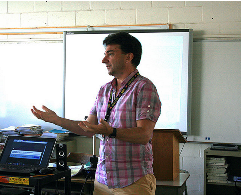 Jones is a 23-year teaching veteran who is Radford’s OC16 Outstanding Educator of the year. “I consider myself very fortunate to be recognized as an important part of the strong team of hardworking and dedicated educators who make Radford a great high school,” he said. (Photos by April Mamaclay)
