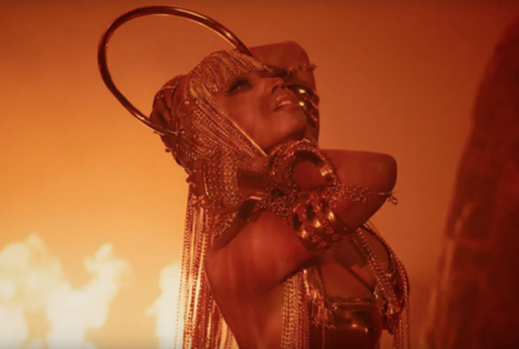 A clip from Nicki Minajs music video for Ganga Burns. According to songfacts.com, The tracks title is a double entendre, in which the Queen Barbz is burning all the weeds out of her life highlighting that shes out to reclaim her throne. According to Minaj, this is her favorite track on Queen