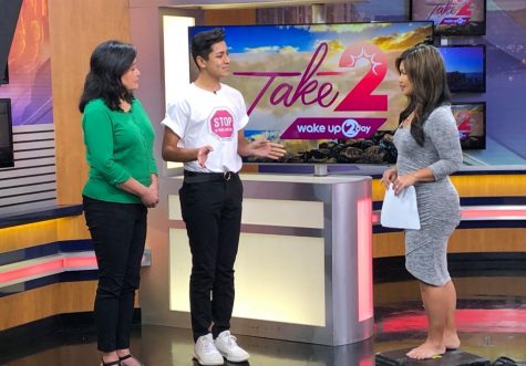 Freshman leadership student Issac Gurerro (9) had the opprotunity to speak to KHON10 New about Radford’s efforts in the Stop If You Love Me Campaign