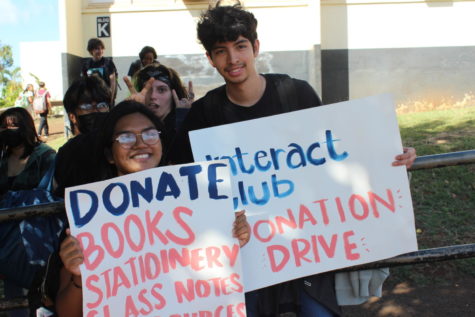 Interact Club collects donations for homeless youth