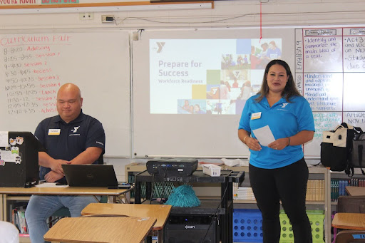 In addition to curriculum related classes, students could also attend non-academic sessions. The YMCA held a mock interview session in Room 163. Students learned about skills necessary to succeed in job interviews.