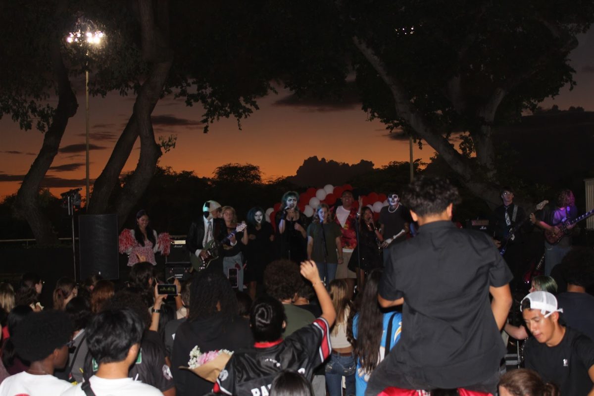 An audience of parents and students enjoying the Radford rock band on Oct. 16.