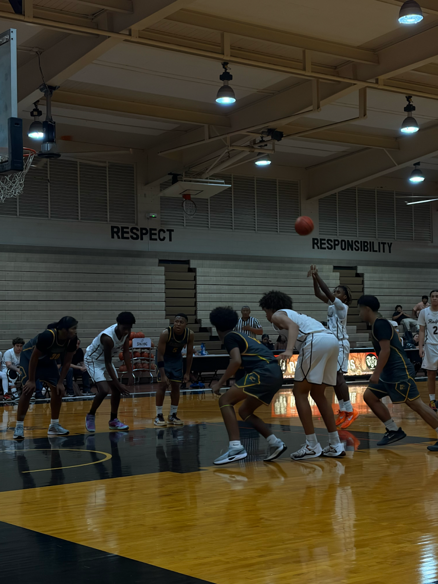 Asher Strain shooting free throws.